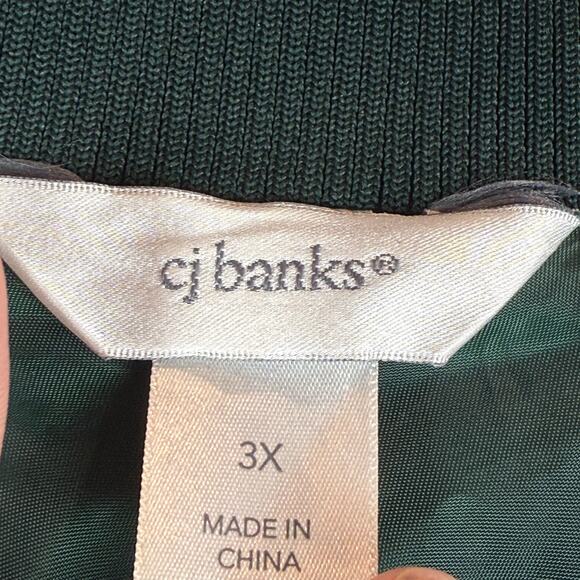 Cj Banks Bomber Jacket Women's 3X Kelly Green Quilted Corduroy Full Zip Outdoor - Picture 4 of 7